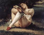 Gustave Courbet Woman with White Stockings oil painting artist